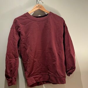 Crewneck Sweatshirt in Deep Burgundy
